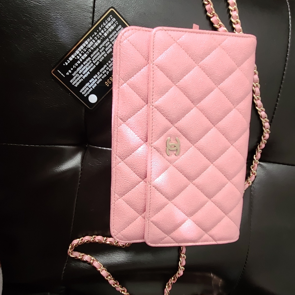 🛑SOLD🛑CHANEL 19S IRIDESCENT PINK WOC - Picture 9 of 9